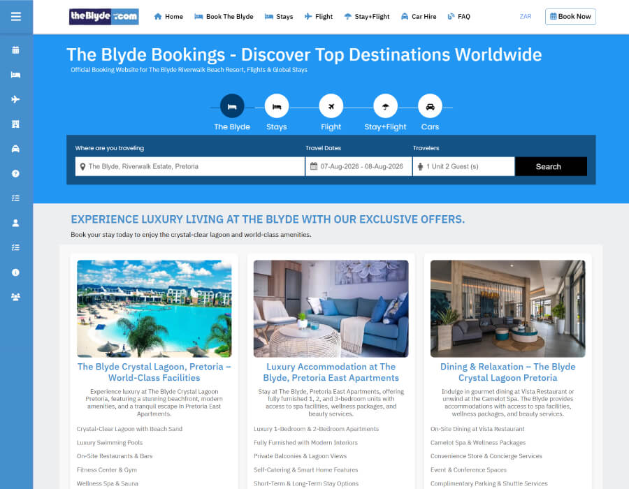 The Blyde website screenshot