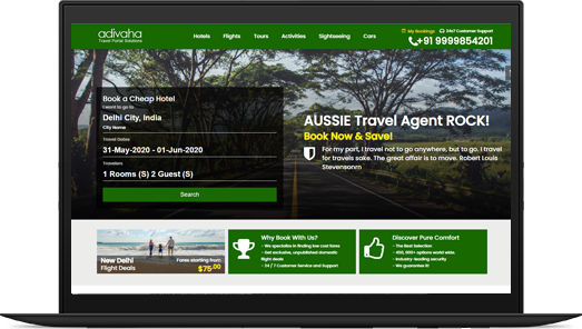 Customize Your Travel & Tourism Business Website with Adivaha