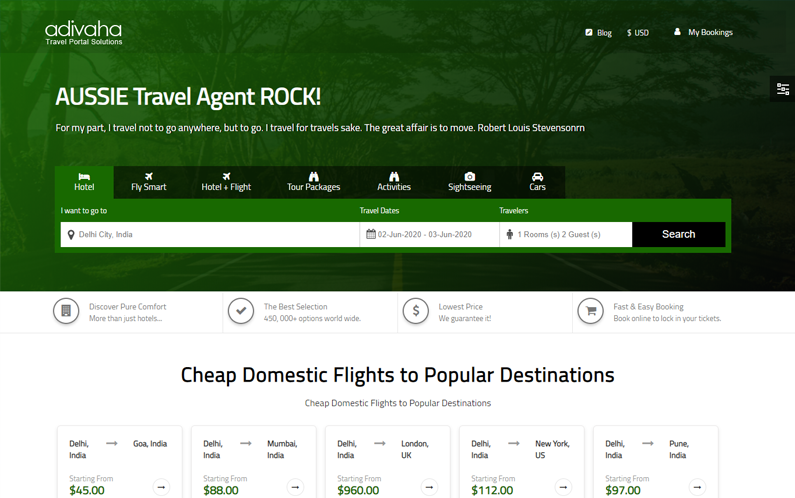 Travel booking engine